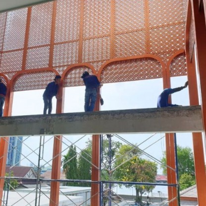 งานคอมโพสิตฉลุลาย - รับติดตั้งอลูมิเนียมคอมโพสิท สมุทรปราการ